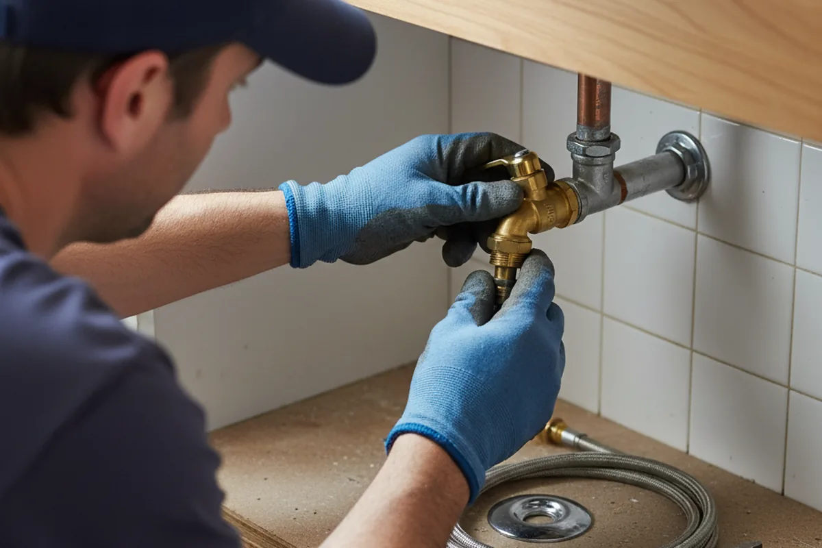 Shutoff valve and fitting work during Emergency Plumbing in Mc Fall